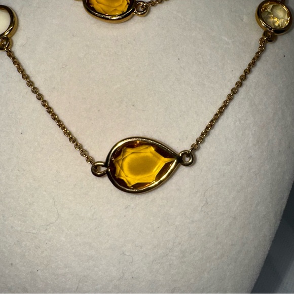 Kate Spade Station Necklace, Crystal Lucite Station Necklace - Picture 3 of 10